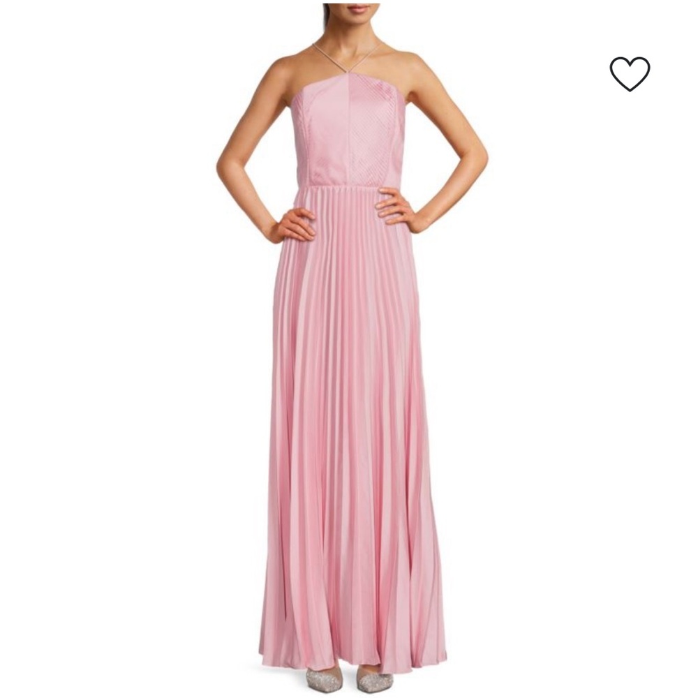 NWT AMUR Kamari Pleated Maxi Dress size 10 Pink